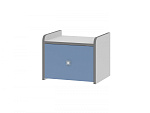 Тумба ДЕЛЬТА Сильвер 24.04 (Белый кромка серая - Голубой)