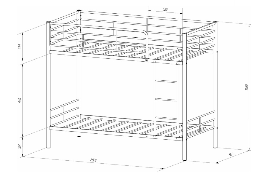 Кровать двухъярусная «Севилья 3» с отверстиями под полку