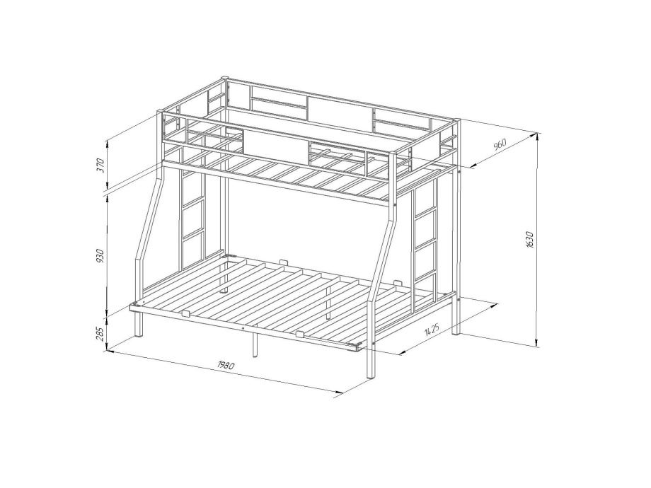 Кровать двухъярусная «Гранада 140»