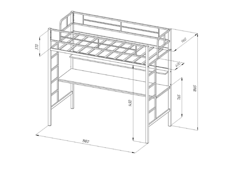 Кровать-чердак "Севилья 1"