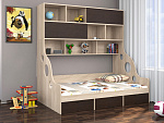 Кровать с антресолью ДЕЛЬТА 21.02 (Дуб сонома - Венге)