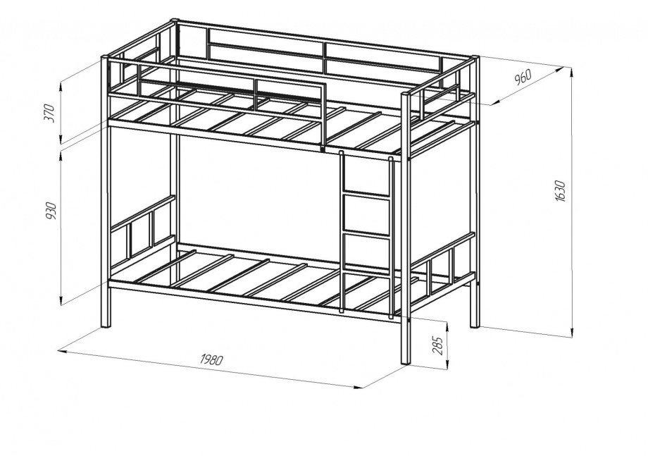 Кровать двухъярусная «Севилья 2» с отверстиями под полку