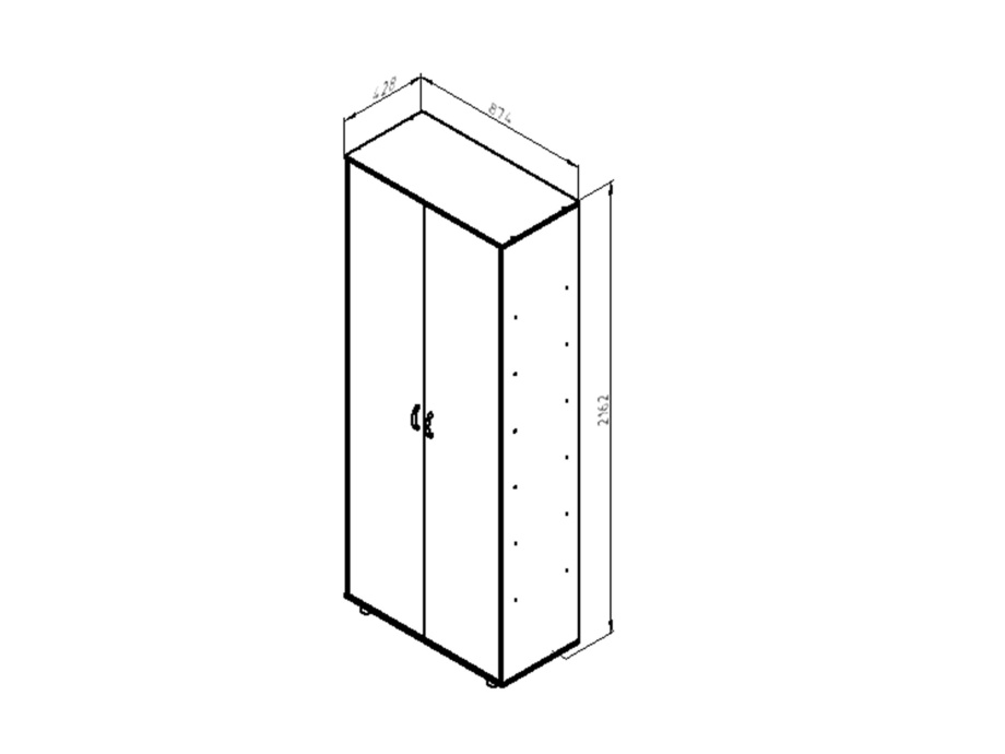 Шкаф для одежды ДЕЛЬТА 2