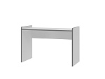 Стол письменный ДЕЛЬТА Сильвер 15.03 (Белый кромка серая - )
