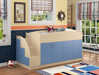 Кровать-чердак "Дюймовочка 4"