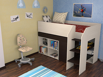 Кровать-чердак "Теремок 2" правая Кровать-чердак "Теремок 2" правая