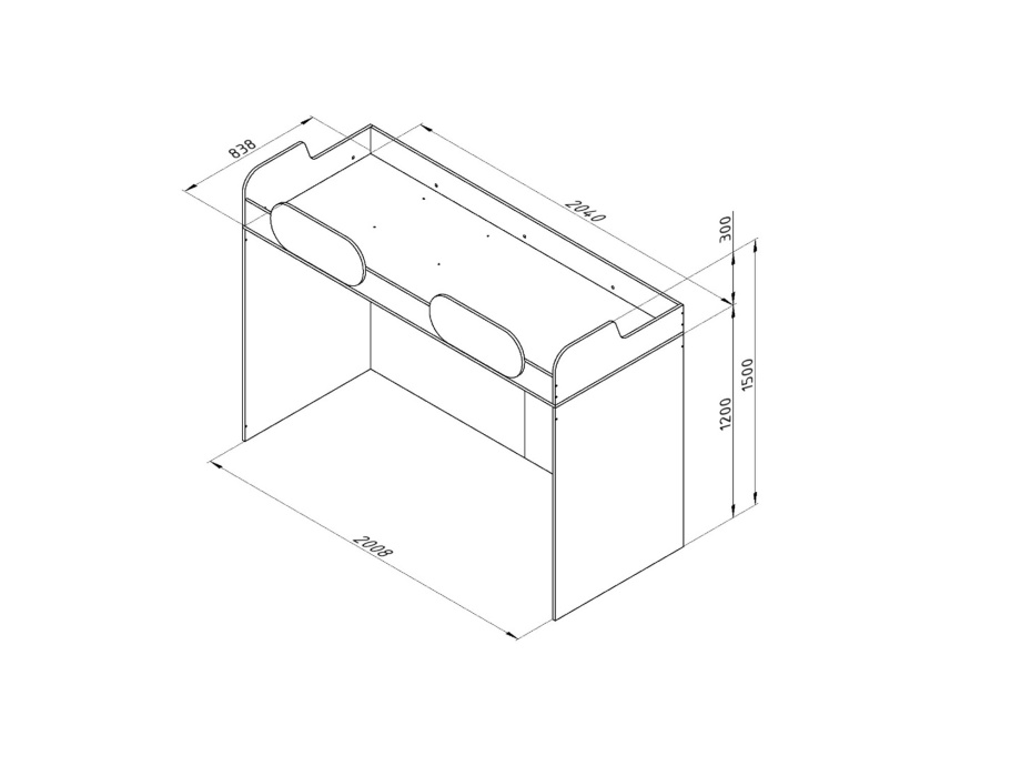 Кровать верхняя ДЕЛЬТА 18.02